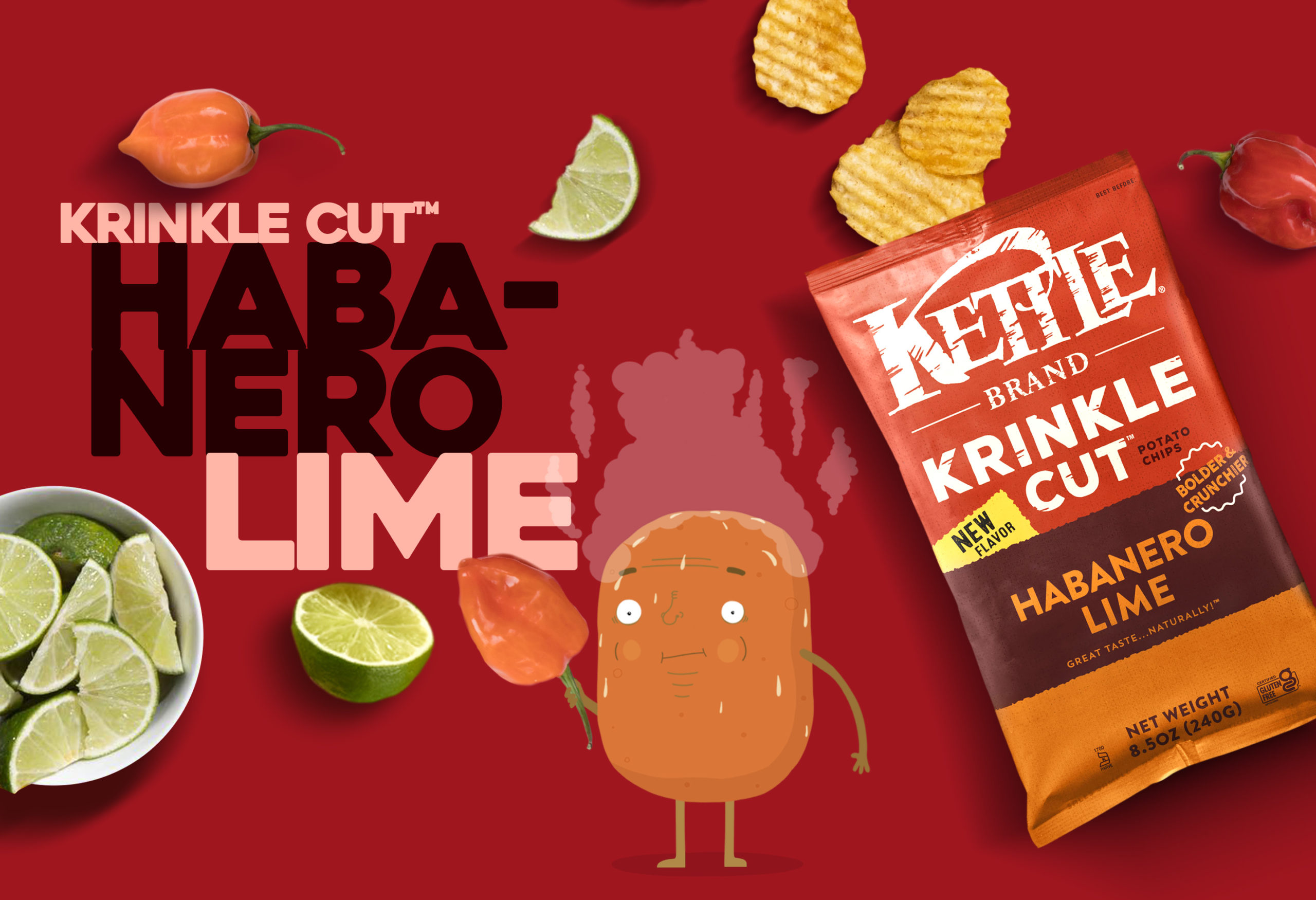 Krinkle Cut Habanero Lime Kettle Chips
