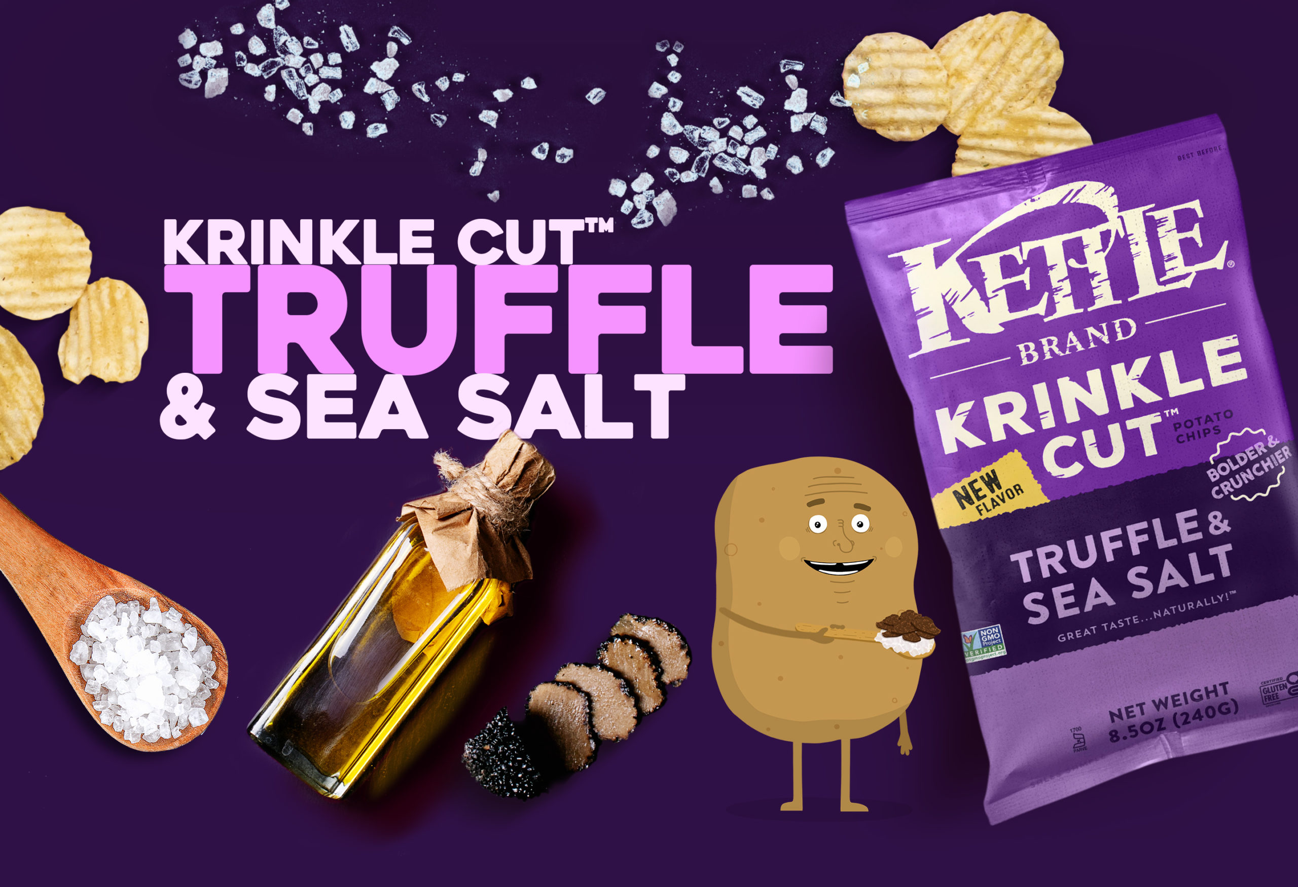 Krinkle Cut Truffle and Sea Salt Kettle Chips