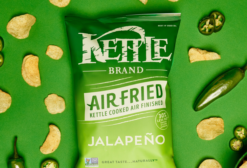 kettle cooked Air Fried Jalapeno Kettle Brand