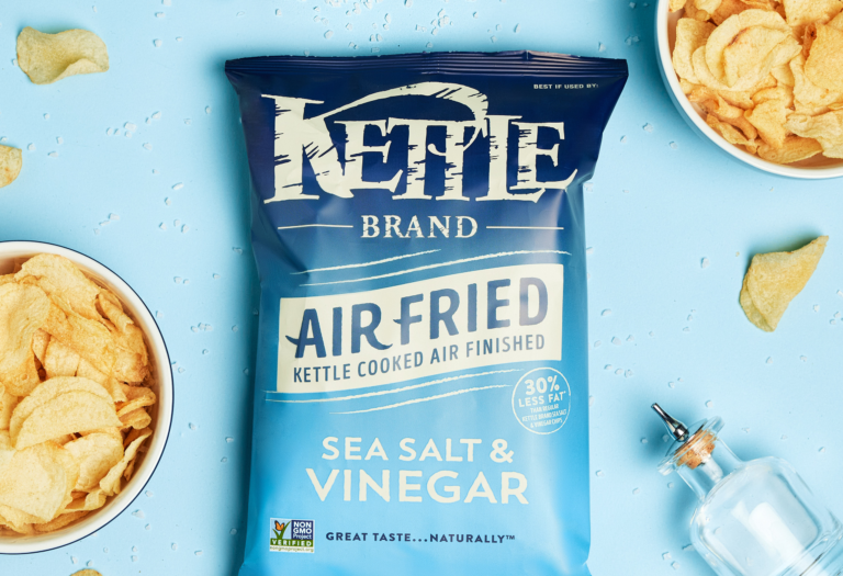 kettle cooked Air Fried Sea Salt and Vinegar Kettle Brand